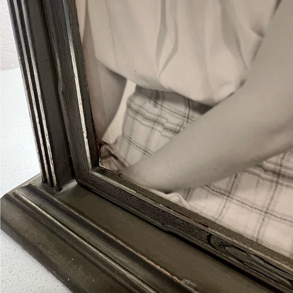 Vintage Art Deco Wood Swing Tilt Picture Frame 1930s Silver Gray - Picture 8 of 16